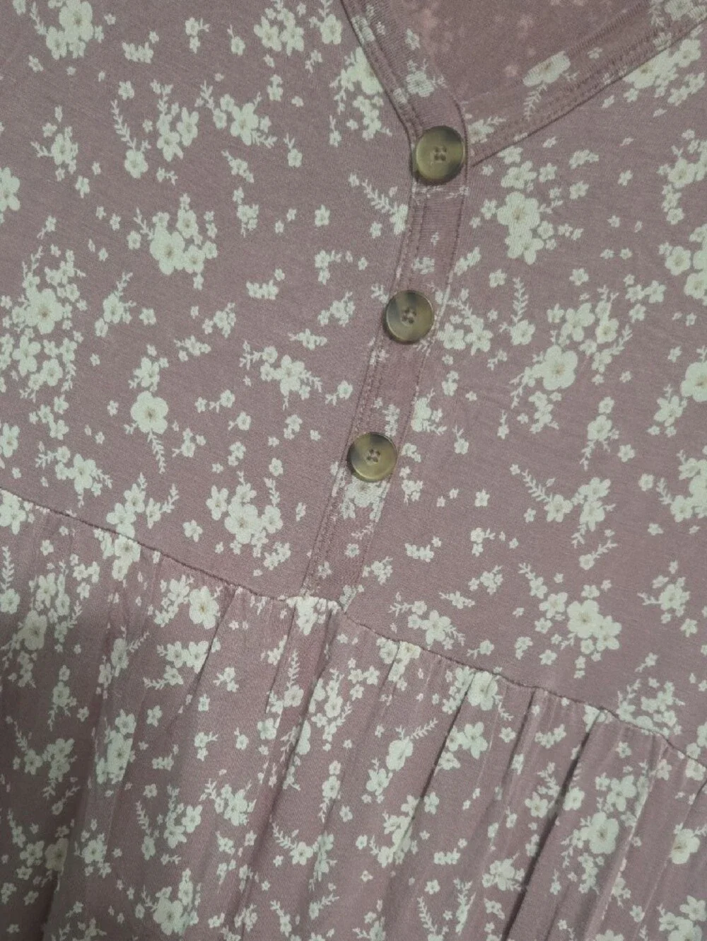 a:glow Dusty Rose Maternity Floral Maxi Dress with Button Detail